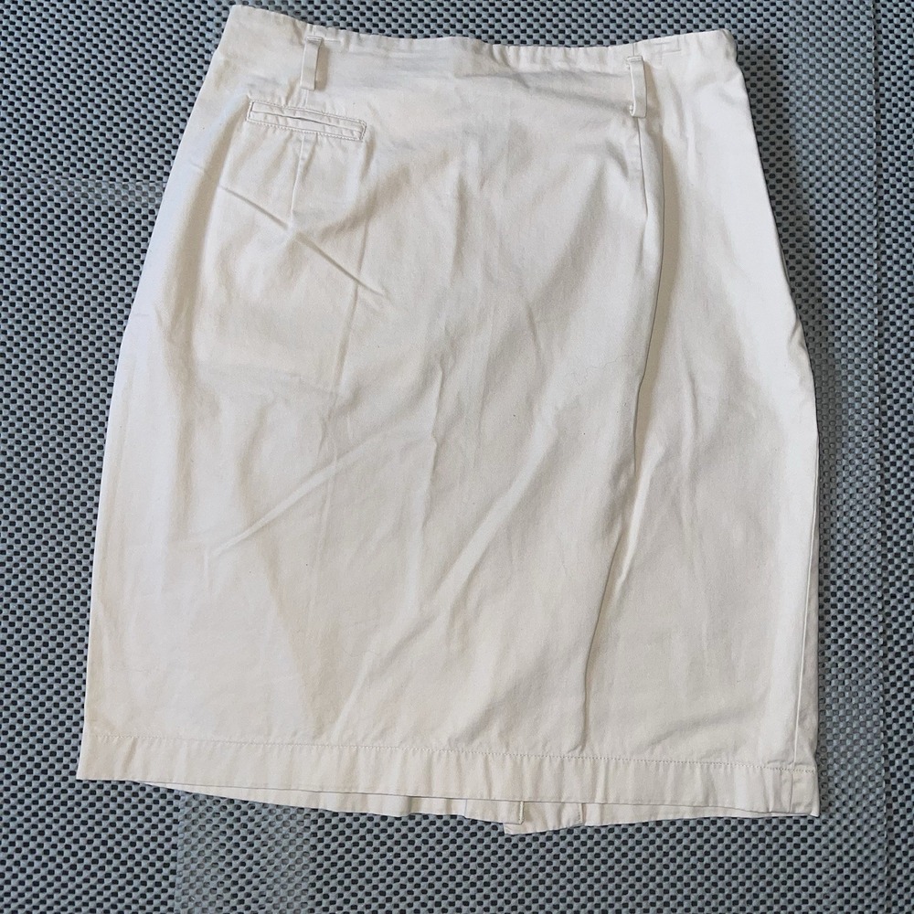 Ralph Lauren Polo Sport Khaki Skirt Size 4 Side Zip, Front Slip Pocket Preppy
